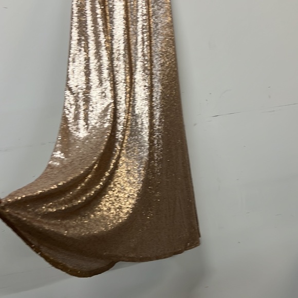 Fabulous long skirt champagne sequined full length size small - Picture 3 of 7